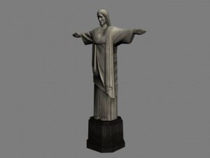 christ the redeemer statue 3D 모델