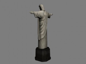 christ the redeemer statue 3D 모델