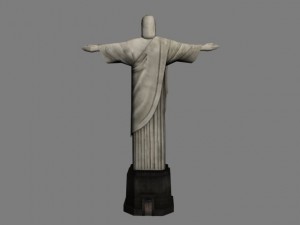 christ the redeemer statue 3D 모델