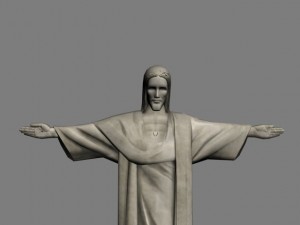 christ the redeemer statue 3D 모델