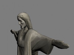 christ the redeemer statue 3D 모델