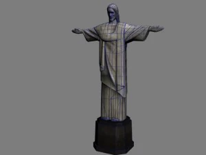 christ the redeemer statue 3D Model