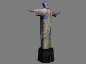 christ the redeemer statue 3D 모델