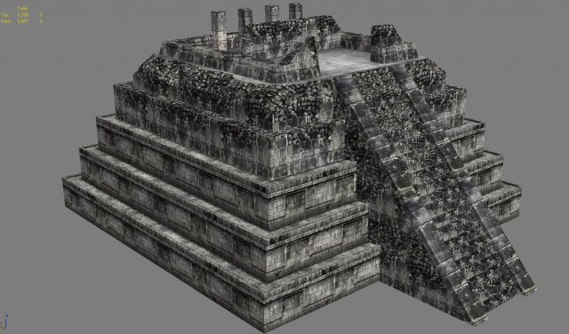 chicchen itza  main temple  6 buildings types Model 3D .c4d .max .obj .3ds .fbx .stl .blend 