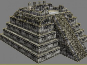 chicchen itza  main temple  6 buildings types Model 3D