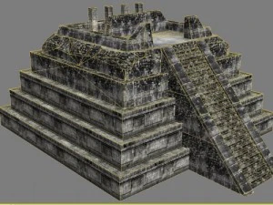 chicchen itza  main temple  6 buildings types 3D Model