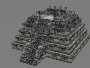 chicchen itza  main temple  6 buildings types Model 3D