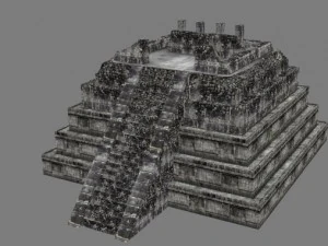 chicchen itza  main temple  6 buildings types 3D Model