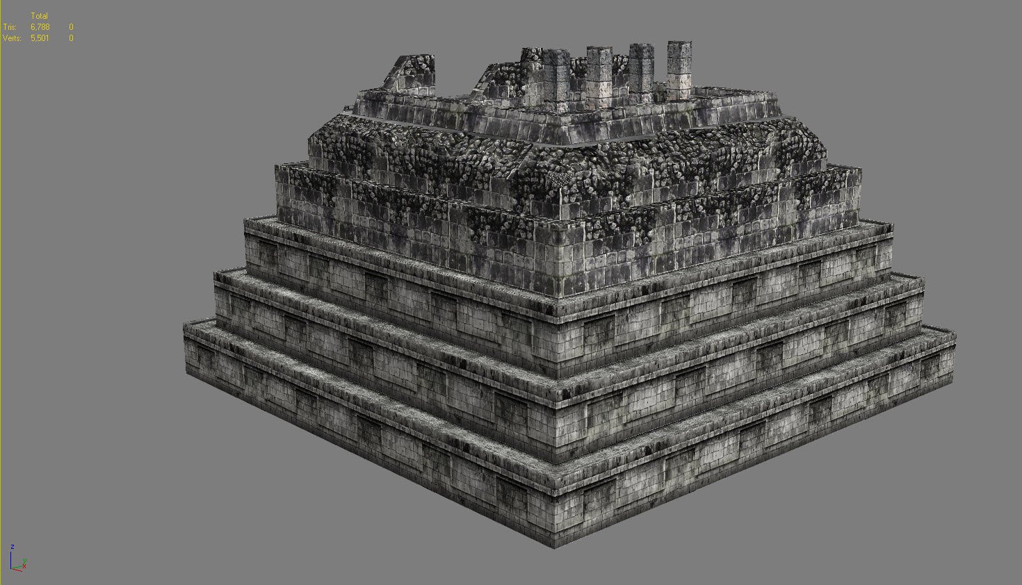 Chicchen Itza Main Temple 6 Buildings Types 3D Модель In Разное.