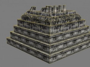 chicchen itza  main temple  6 buildings types Model 3D