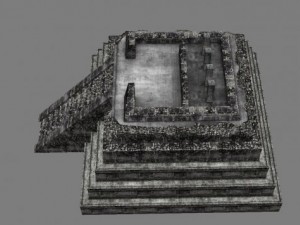 chicchen itza  main temple  6 buildings types Model 3D