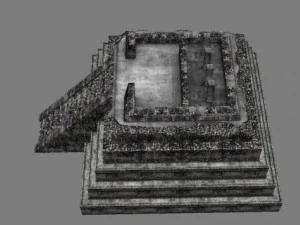 chicchen itza  main temple  6 buildings types 3D Model