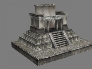 chicchen itza  main temple  6 buildings types Model 3D