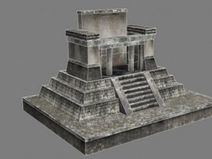 chicchen itza  main temple  6 buildings types Model 3D