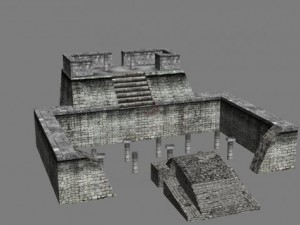 chicchen itza  main temple  6 buildings types Model 3D