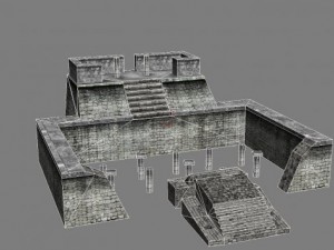 chicchen itza  main temple  6 buildings types Model 3D