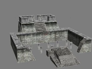 chicchen itza  main temple  6 buildings types 3D Model