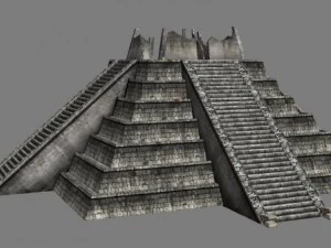 chicchen itza  main temple  6 buildings types 3D Model