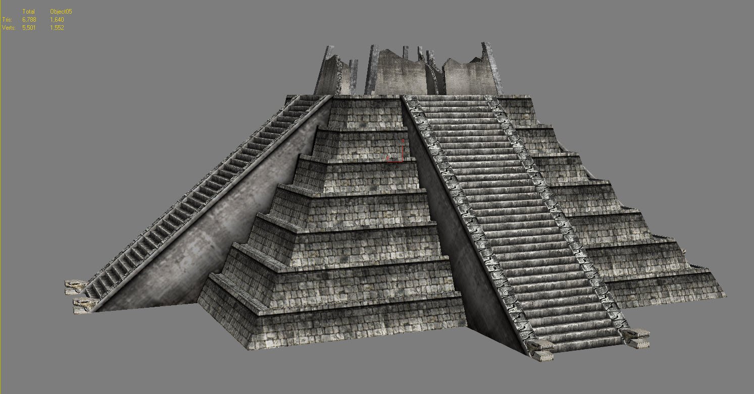 Chicchen Itza Main Temple 6 Buildings Types 3D Модель In Разное.