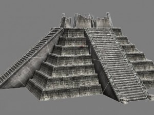 chicchen itza  main temple  6 buildings types Model 3D