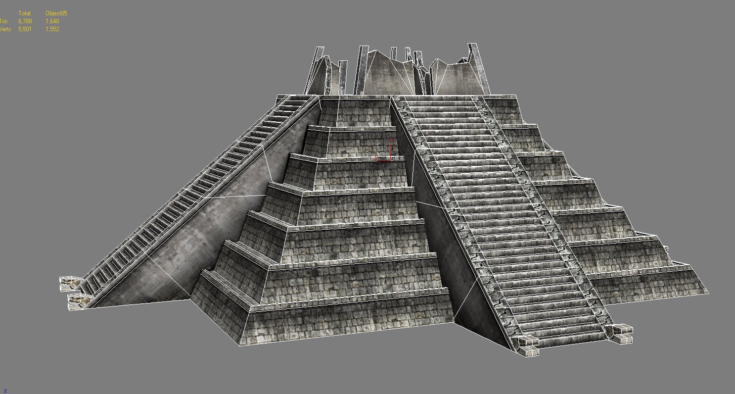 Chicchen Itza Main Temple 6 Buildings Types 3D Модель In Разное.