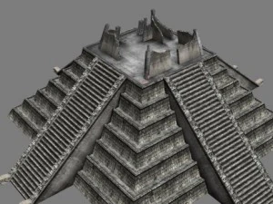 chicchen itza  main temple  6 buildings types 3D Model
