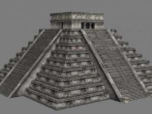 chicchen itza  main temple  6 buildings types Model 3D
