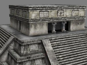 chicchen itza  main temple  6 buildings types 3D Model