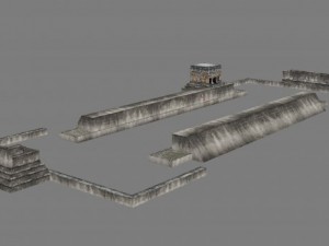 chicchen itza temple destroyed 6 buildings types 3D Model