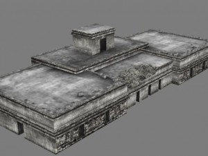 chicchen itza temple destroyed 6 buildings types 3D Model