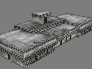 chicchen itza temple destroyed 6 buildings types 3D Model