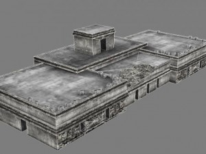 chicchen itza temple destroyed 6 buildings types 3D Model