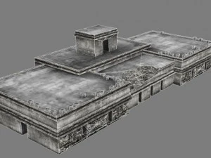 chicchen itza temple destroyed 6 buildings types 3D Model
