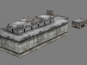 chicchen itza temple destroyed 6 buildings types 3D Model