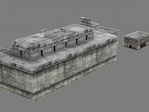 chicchen itza temple destroyed 6 buildings types 3D Model