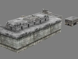 chicchen itza temple destroyed 6 buildings types 3D Model