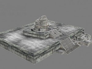 chicchen itza temple destroyed 6 buildings types 3D Model