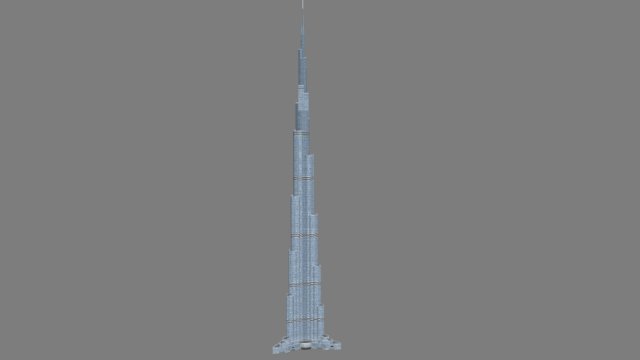 burj khalifa Model 3D .c4d .max .obj .3ds .fbx .stl .blend 