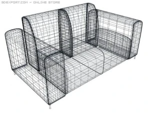 couch 2 seats 3D Model
