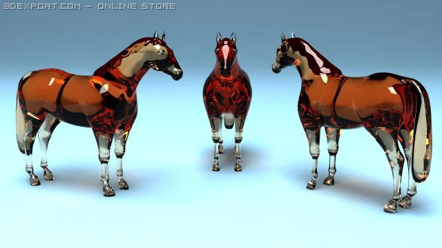 horse 3D Model .c4d .max .obj .3ds .fbx .stl .blend 