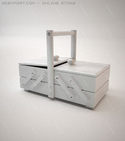 sewingbox 3D Modell .c4d .max .obj .3ds .fbx .stl .blend 