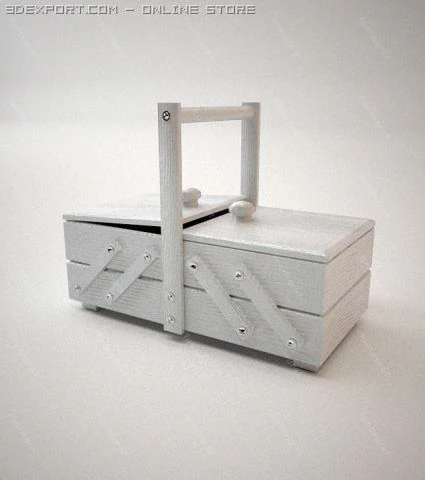 sewingbox 3D Model .c4d .max .obj .3ds .fbx .stl .blend 