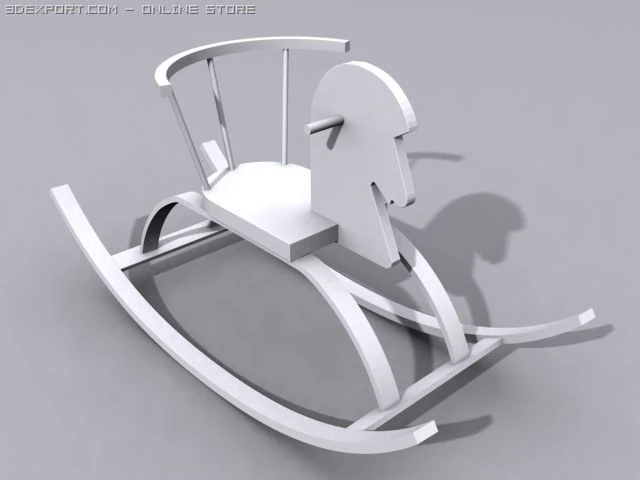 rocking horse toy 3D Model .c4d .max .obj .3ds .fbx .stl .blend