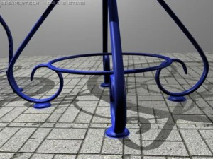 ブルーのテーブルセット 3Dモデル