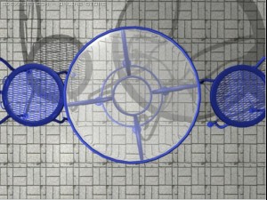 blue table set 3D Model