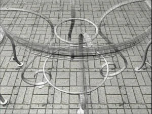 ブルーのテーブルセット 3Dモデル