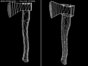 red axehatchet Modèle 3D