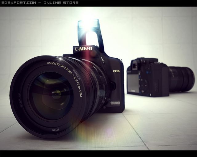 canon1000d 3D 模型 .c4d .max .obj .3ds .fbx .stl .blend 