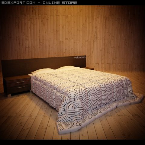 bed Modelo 3D .c4d .max .obj .3ds .fbx .stl .blend 