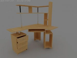 computer table 3D Model
